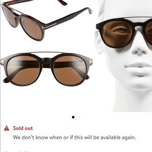 Tom Ford Newman glasses. Sold out everywhere.